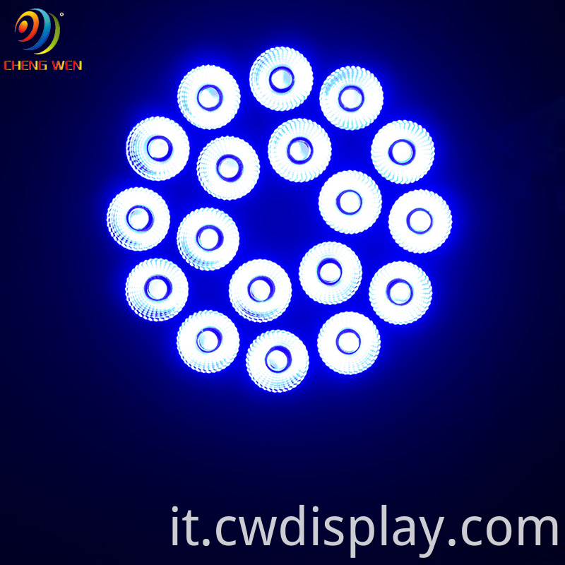 18pcs Waterproof Flat Led Par Light